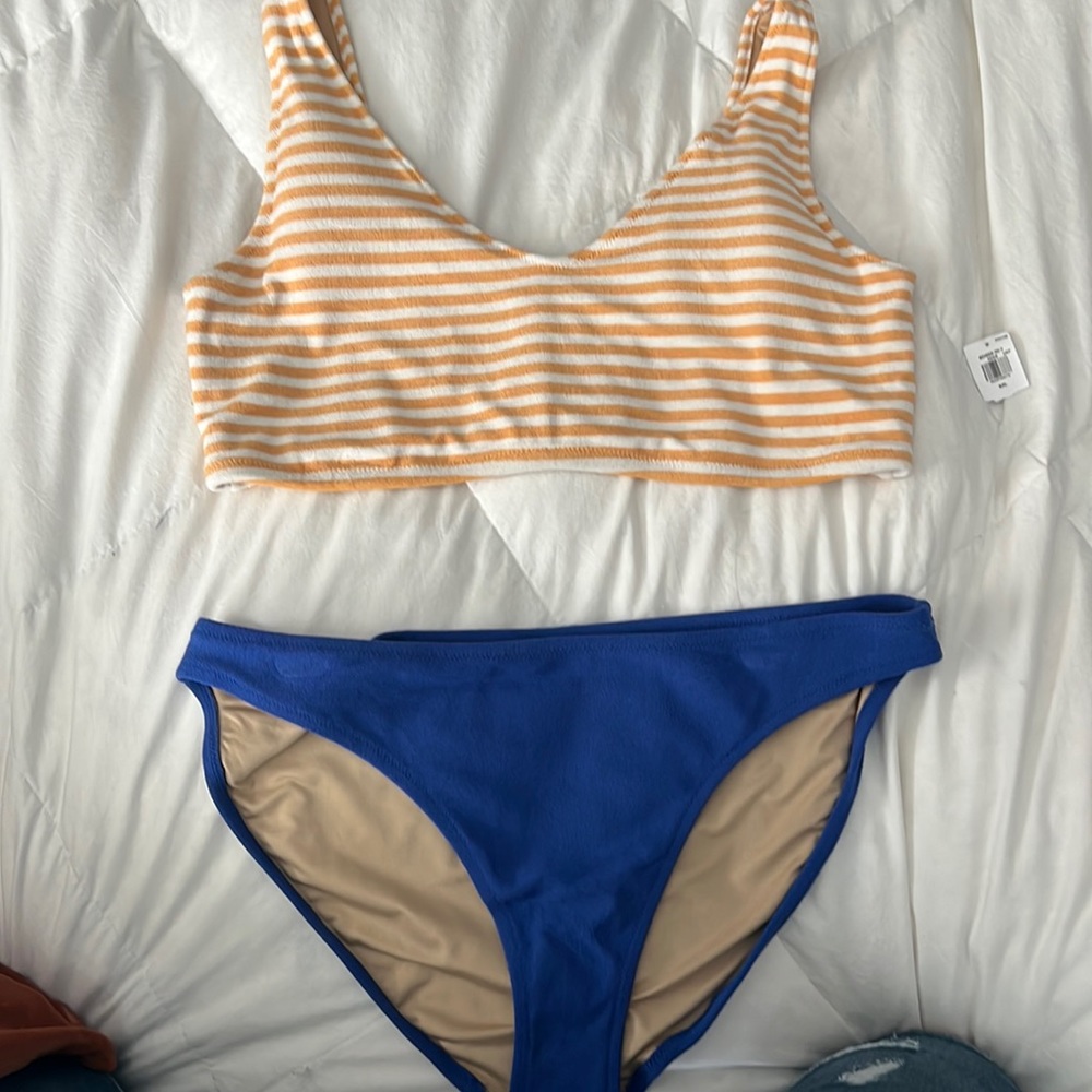 Two piece Terry bathing suit
